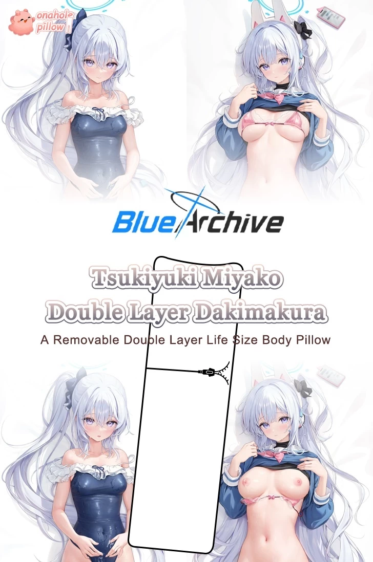 Tsukiyuki Miyako Blue Archive Reversible Anime Body Pillow with Front and Back Print