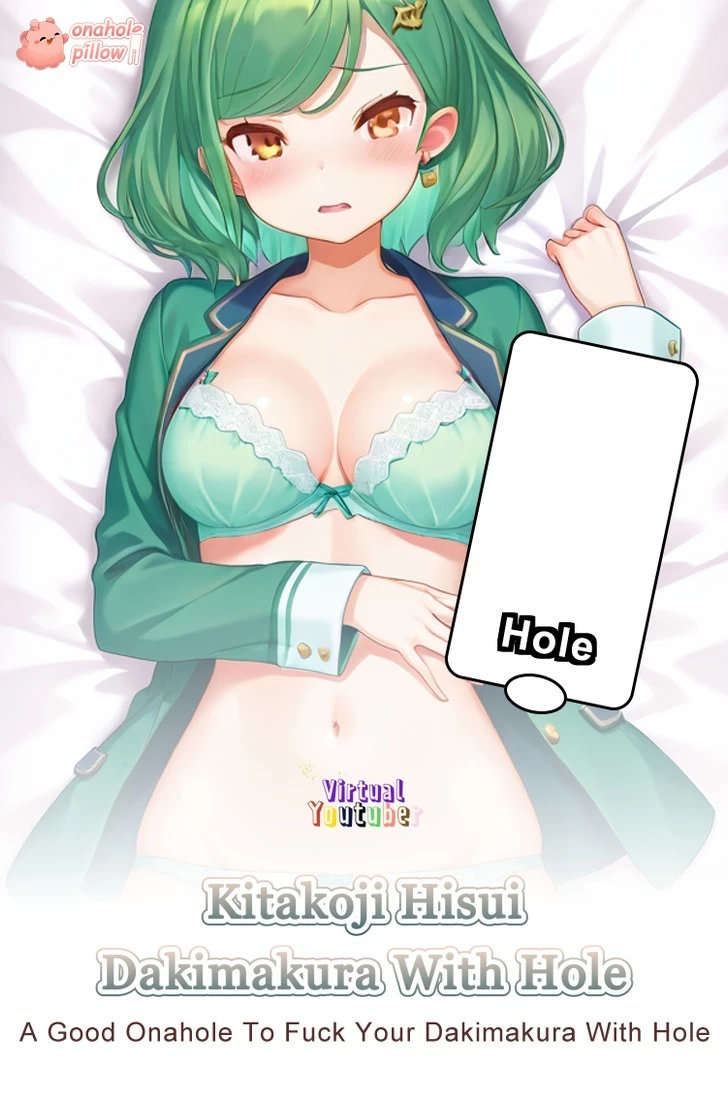 Kitakoji Hisui VTuber Half Size Onahole Body Pillow with Front and Back Print