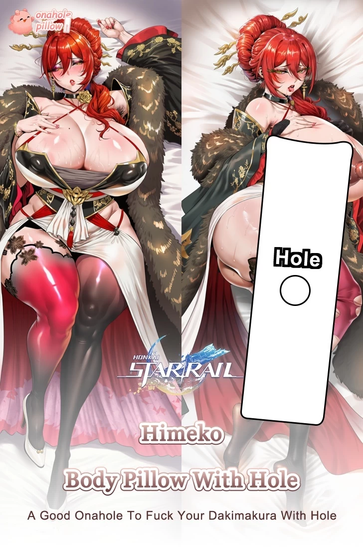 Himeko Honkai Star Rail Full Body Pillow with Center Hole with Inner Pillow Options