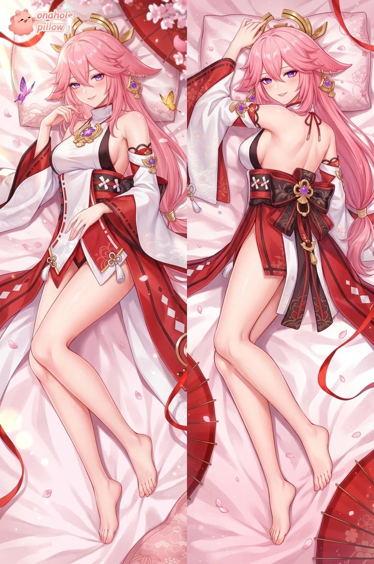 Yae Miko Genshin Impact Life Size Fuckable Body Pillow Full Length Design