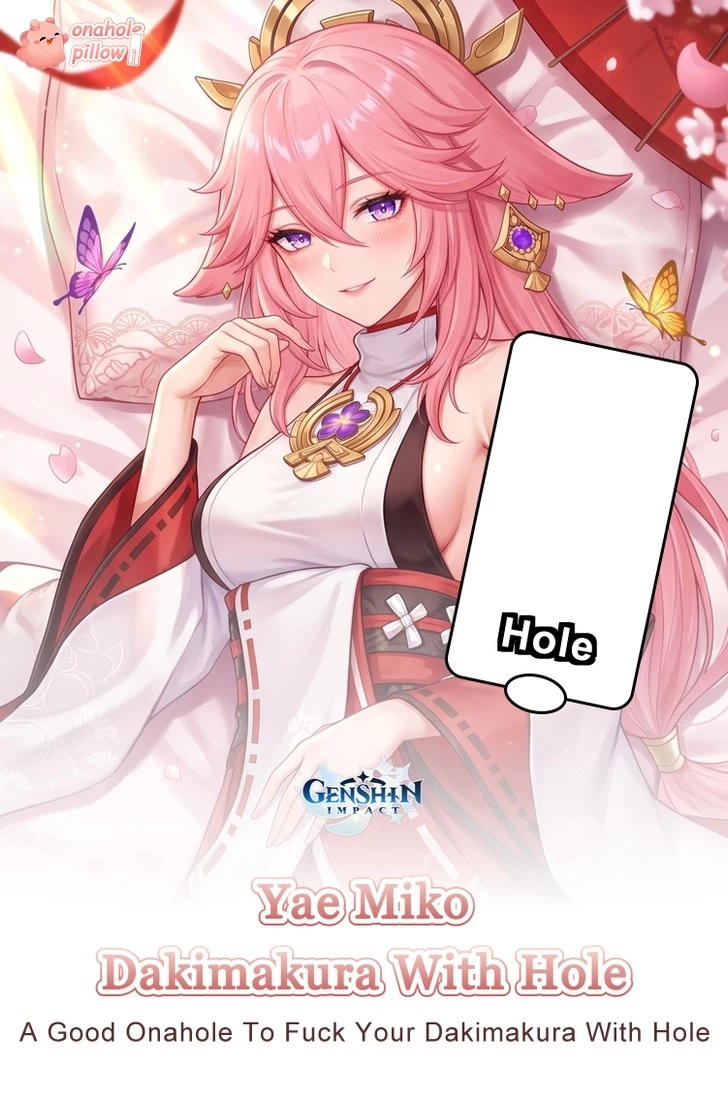 Yae Miko Genshin Impact Half Size Onahole Body Pillow Soft 2WAY Fabric