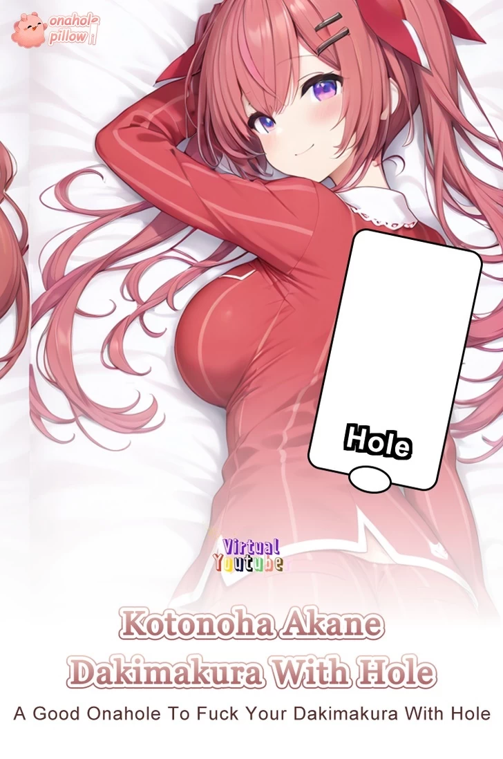 Kotonoha Akane VTuber Half Body Torso Pillow with Hole Anime Girlfriend Design