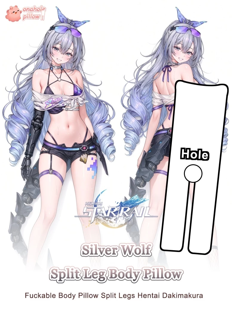 Silver Wolf Honkai Star Rail Open Leg Anime Body Pillow Life Size Cushion