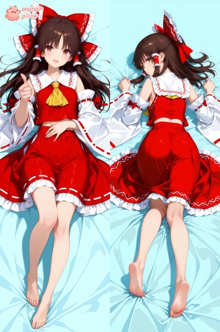 Reimu Hakurei Touhou Project Full Body Fuckable Dakimakura with Hole with Front and Back Print