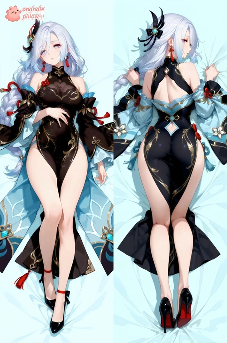 Shenhe Genshin Impact Full Body Fuckable Dakimakura with Hole 50 x 150 cm Size