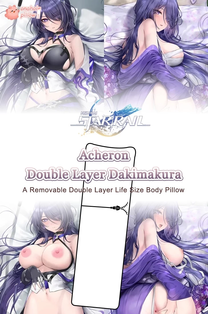 Acheron Honkai Star Rail Two Layer Reversible Dakimakura Fade Resistant Print