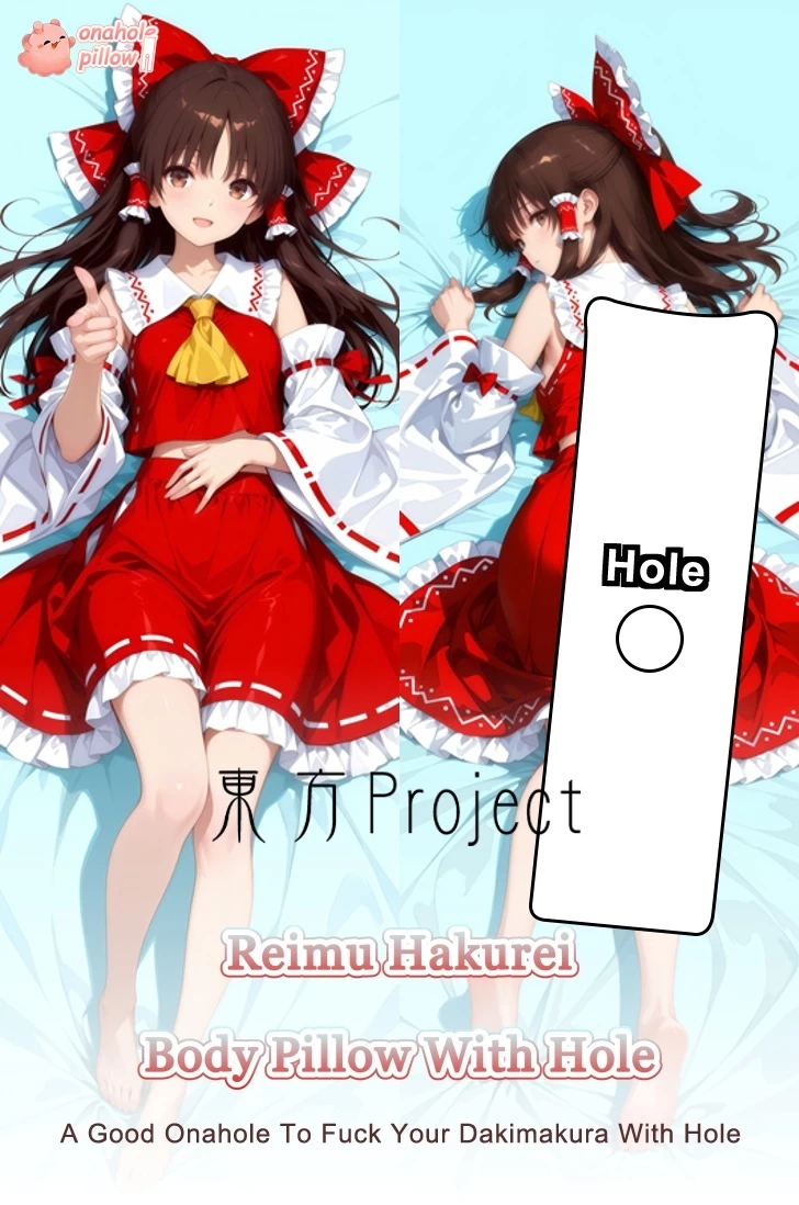 Reimu Hakurei Touhou Project Full Body Fuckable Dakimakura with Hole with Front and Back Print