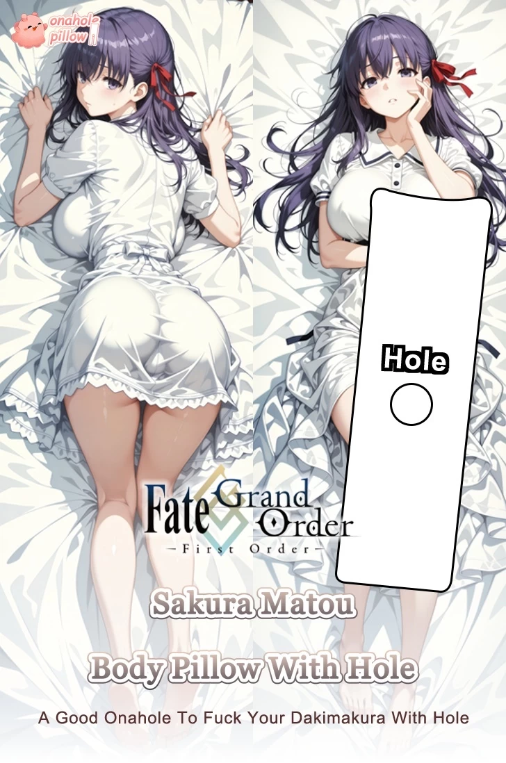 Sakura Matou Fate Full Body Dakimakura with Hole with Inner Pillow Options