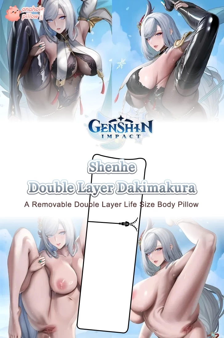 Shenhe Genshin Impact Double Layer Anime Dakimakura with Hidden Zipper