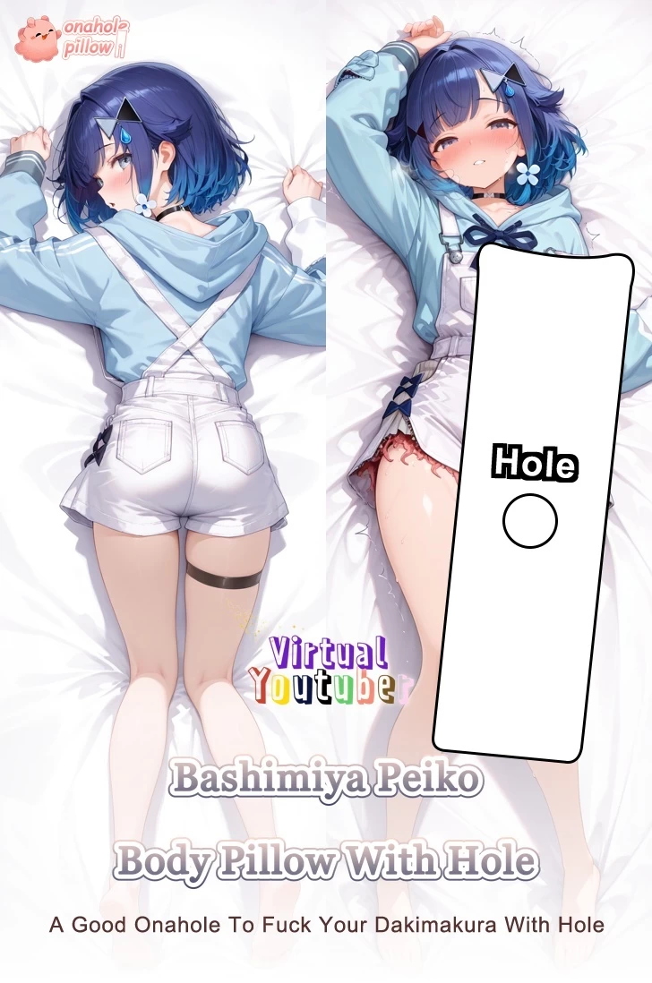 Bashimiya Peiko VTuber Full Size Onahole Dakimakura Reading Pillow for Adults