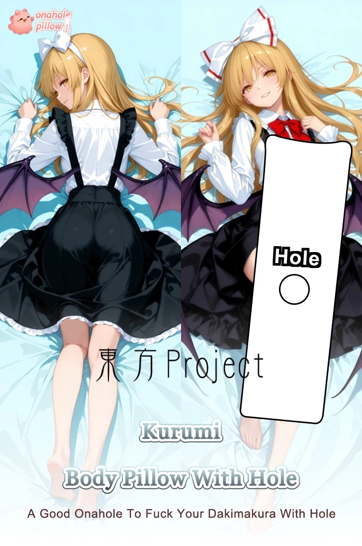 Kurumi Touhou Project Full Body Pillow with Center Hole with Hidden Zipper